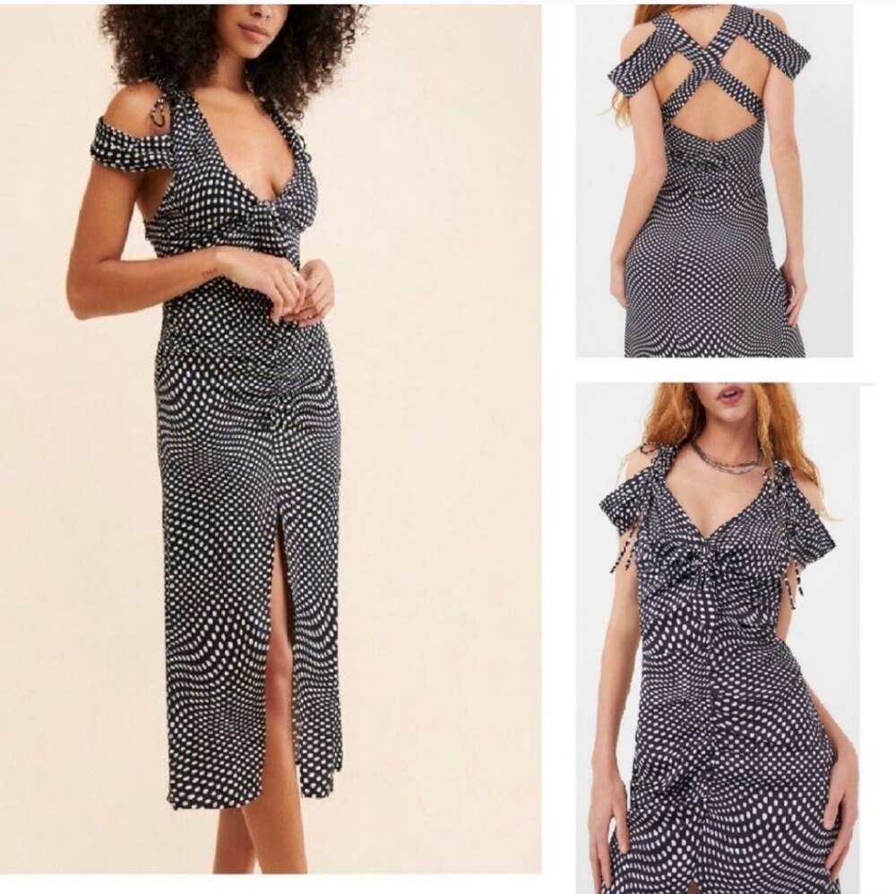 🍋For Love & Lemons Beth Polka Dot Midi Dress